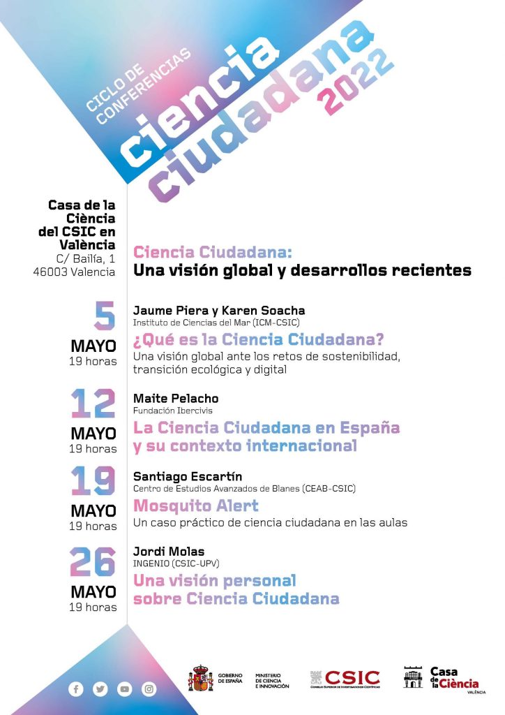 cartel del Ciclo de conferencias sobre Ciencia Ciudadana
